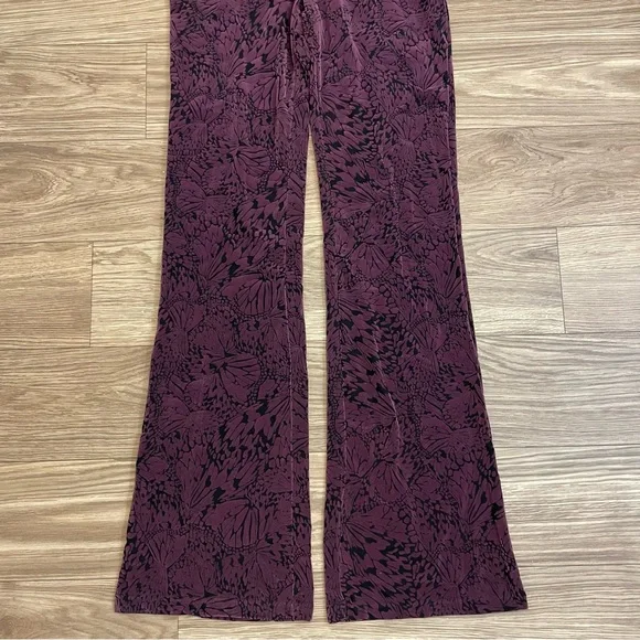 Outcast Clothing Jett Purple Butterfly Burnout Velour Sexy Jumpsuit - Picture 11 of 13